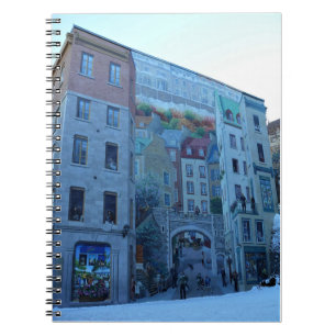 Cuaderno Mural en Ciudad Vieja de Quebec, Quebec, Canadá