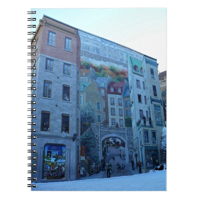 Cuaderno Mural en Ciudad Vieja de Quebec, Quebec, Canadá (Frente)