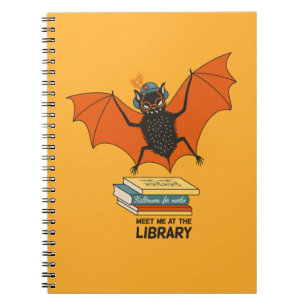 Cuaderno Murciélago Lector   Bibliotecaria Caprichosa con L