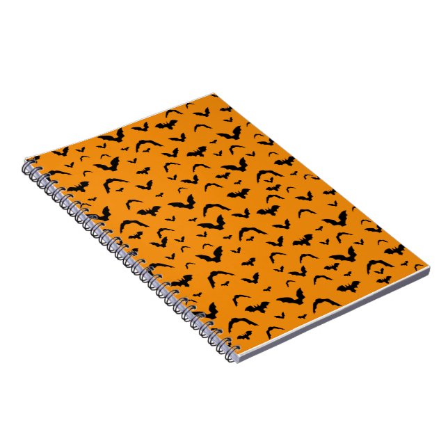 Cuaderno Murciélagos voladores en naranja (Lado Derecho)