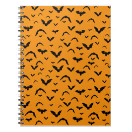 Cuaderno Murciélagos voladores en naranja