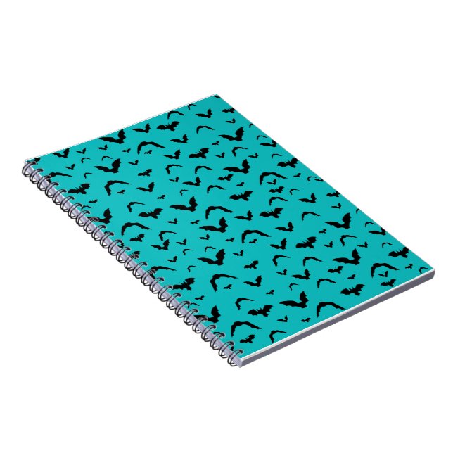 Cuaderno Murciélagos Voladores en Turquesa (Lado Derecho)