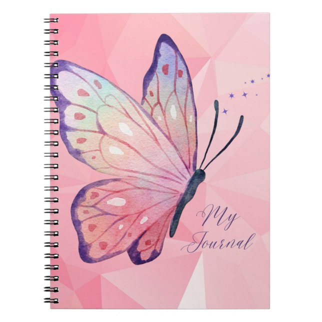 Cuaderno Muro de diamante con Personalizado de mariposa (Frente)