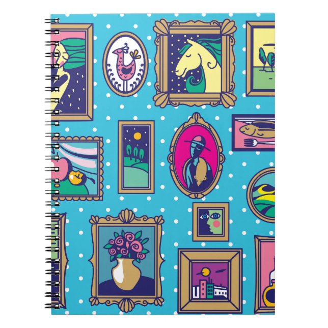 Cuaderno Muro de la galería: Colección de imágenes diversa (Frente)