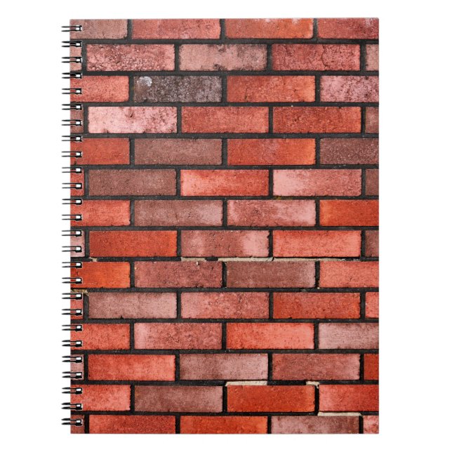Cuaderno Muro de ladrillo con ladrillo rojo, fondo de ladri (Frente)