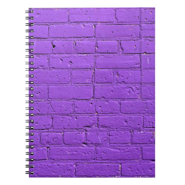 Cuaderno Muro de ladrillo morado pintado (Frente)