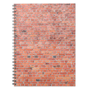 Cuaderno Muro de ladrillo rojo del viejo Naranja liso