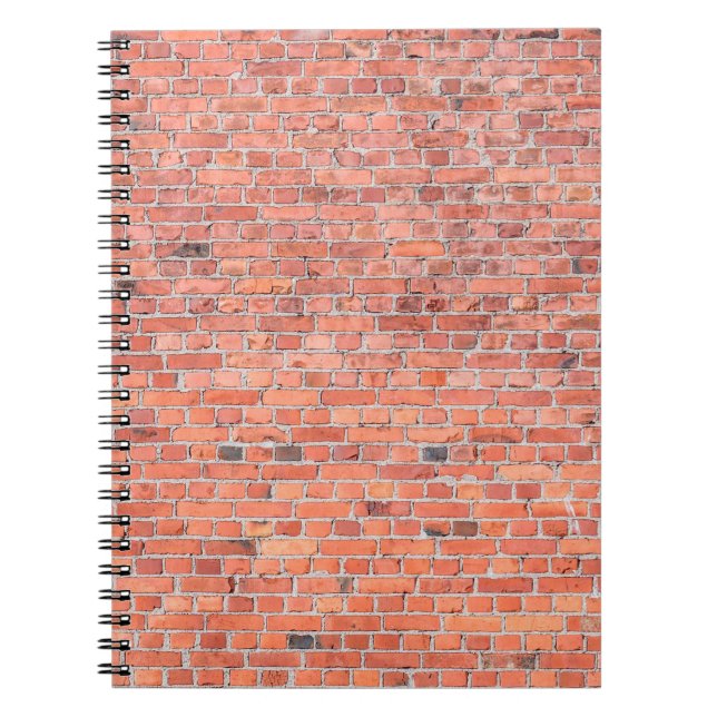 Cuaderno Muro de ladrillo rojo del viejo Naranja liso (Frente)