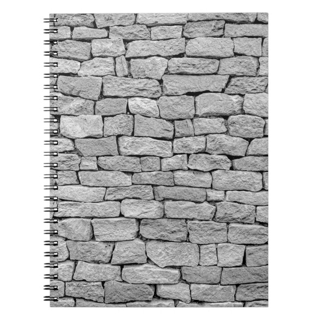 Cuaderno Muro de piedra gris, fondo abstracto. (Frente)
