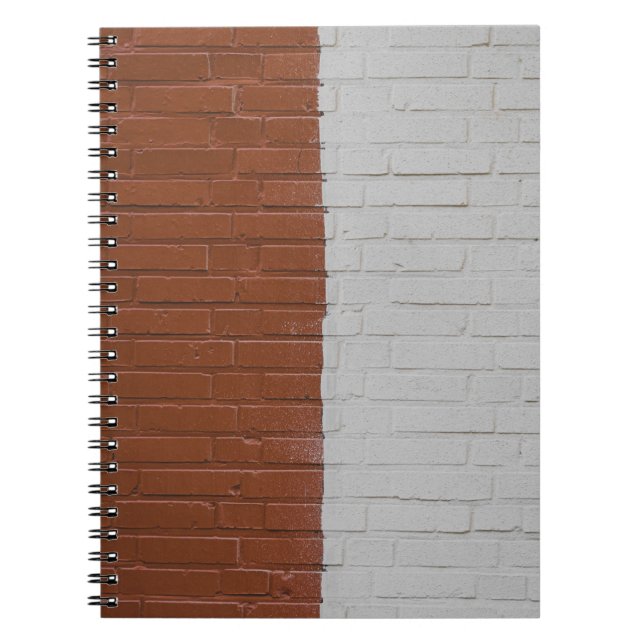Cuaderno Muros de hormigón marrón y blanco (Frente)