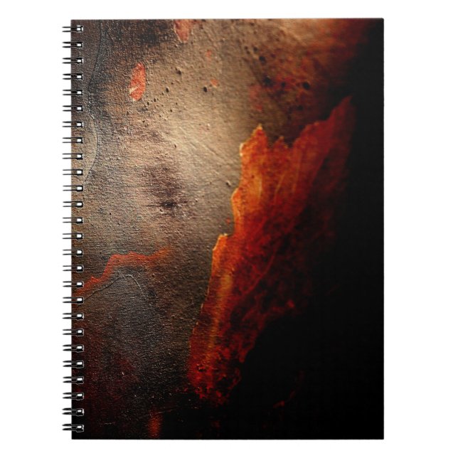 Cuaderno Muros de hormigón marrón y rojo (Frente)