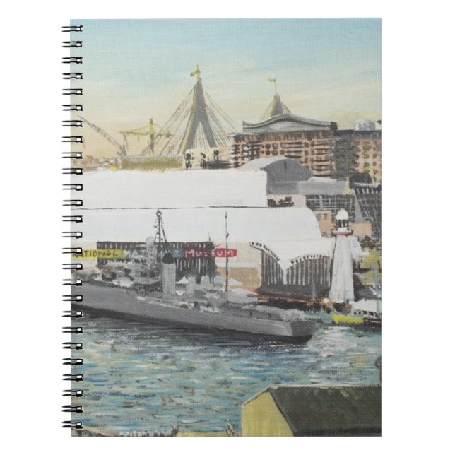 Cuaderno Museo marítimo de Sydney del balcón del hotel. (Frente)