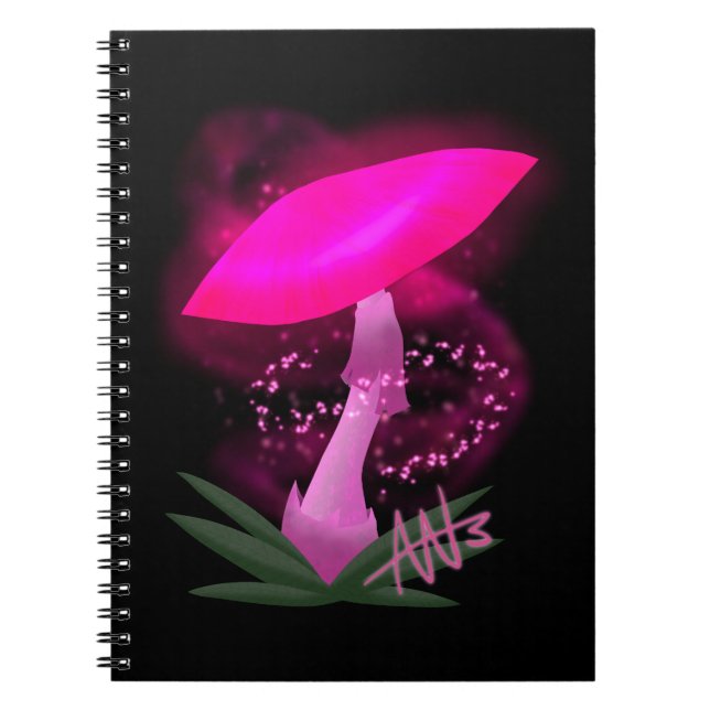 Cuaderno Mushongo rosa brillante (Frente)