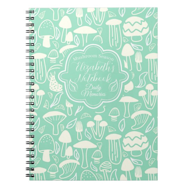 Cuaderno Mushroom Aqua Cream (Frente)