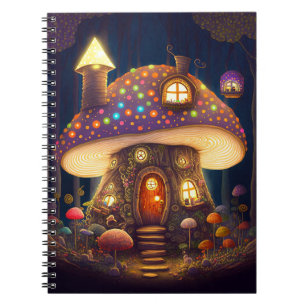 Cuaderno Mushroom House Fantasy Art