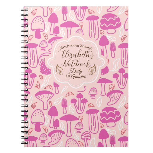 Cuaderno Mushroom Magenta Pink (Frente)