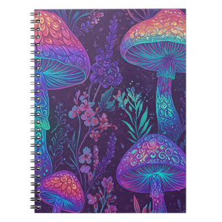 Cuaderno Mushroom Neon Forest Dreamscape