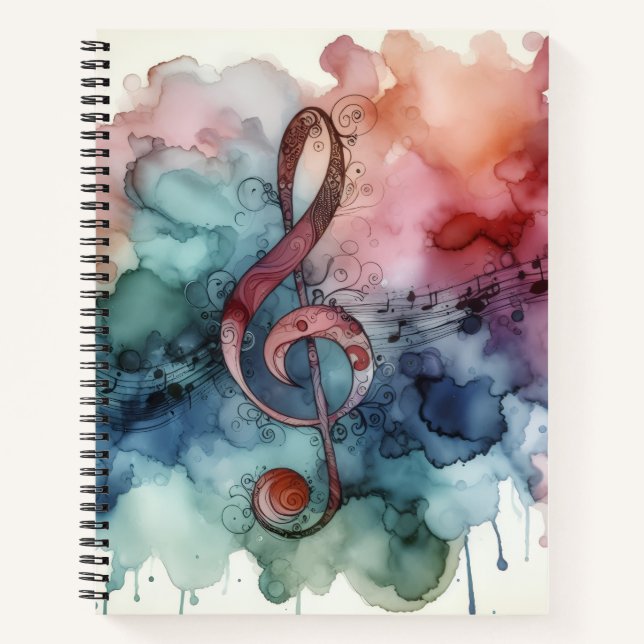 Cuaderno Music Alcohol Ink Deluxe (Anverso)