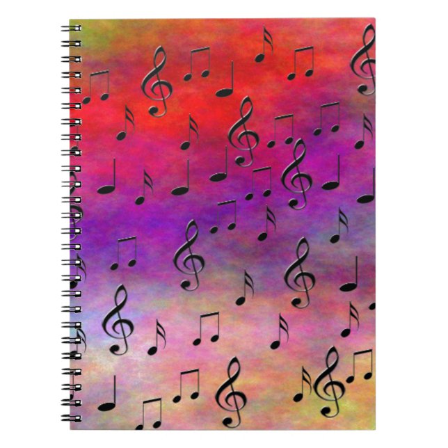 Cuaderno Music Instruments anota canciones de baile teclas  (Frente)