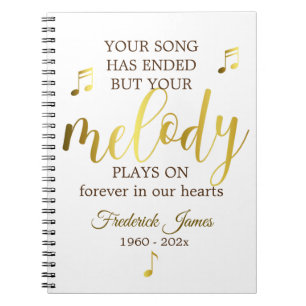 Cuaderno Music Lover Funeral Guest Book