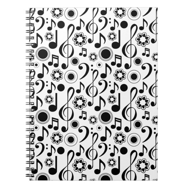 Cuaderno Music Notes and Clefs Musician Gift (Frente)