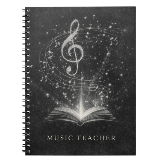 Cuaderno Music Teacher Chalk Dust Constellation Art (Frente)