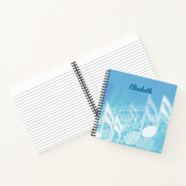 Cuaderno Música azul personalizada