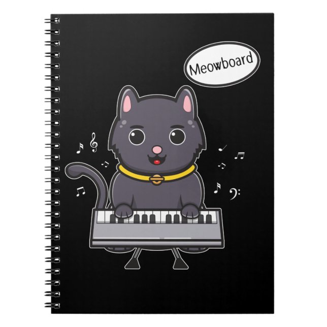 Cuaderno Música de gato de piano lindo Kitten Lover (Frente)