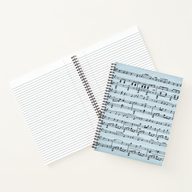 Cuaderno Música de hoja azul (Interior)
