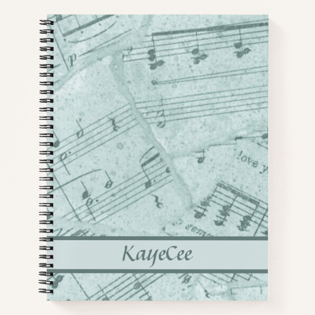 Cuaderno Música de hoja personalizada (Anverso)