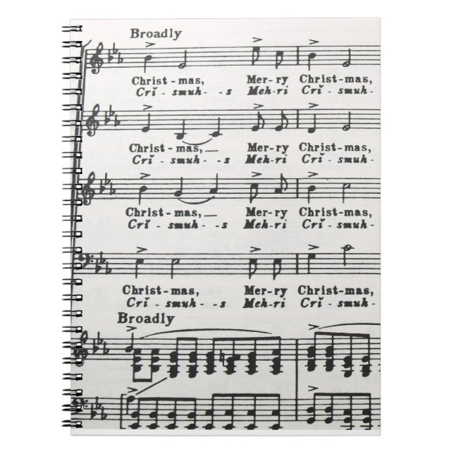 Cuaderno Música de hojas de navidad (Frente)