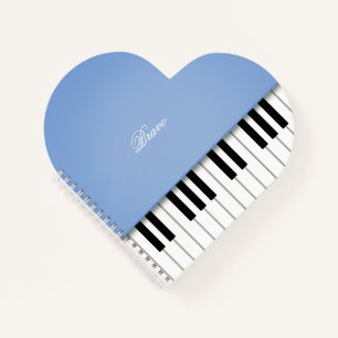 Cuaderno Música de piano grande Baby Blue Teclado personali