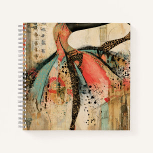Cuaderno Música de violín juguetona Bailarina de encaje