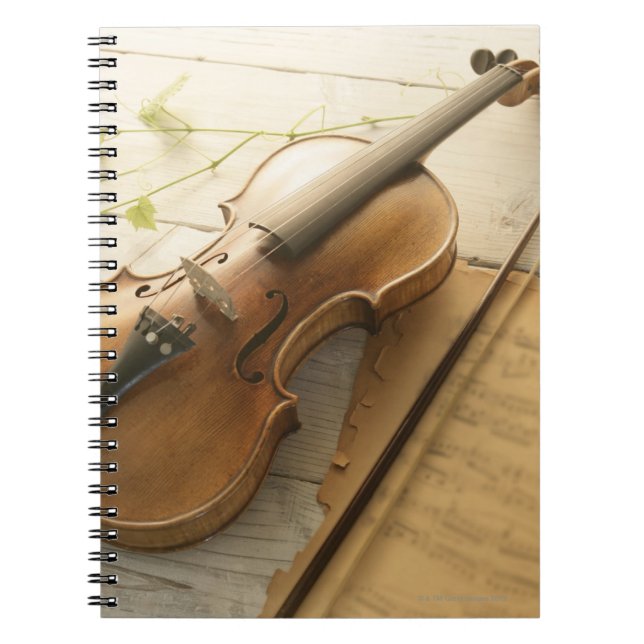 Cuaderno Música de violín y chapa (Frente)