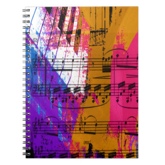 Cuaderno música, decoración de piano (12)