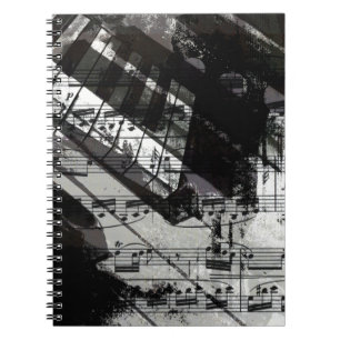 Cuaderno música, decoración del piano (10)