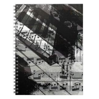 Cuaderno música, decoración del piano (10)
