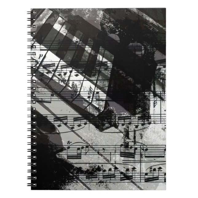 Cuaderno música, decoración del piano (10) (Frente)