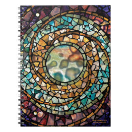Cuaderno "música del mosaico del vitral de esferas
