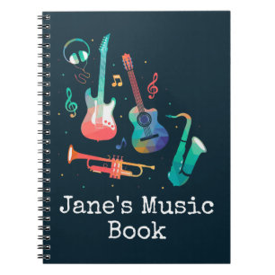 Cuaderno Música divertida instrumentos musicales coloridos