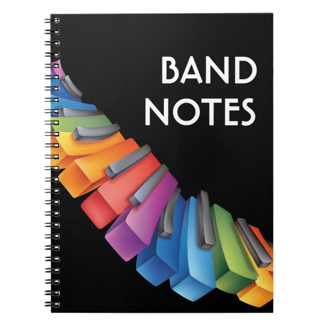 Cuaderno Música Guay de teclado colorido (Frente)