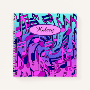 Cuaderno Música Hermosa Notas Musicales Animadas Arty