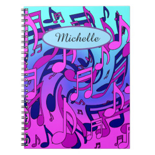 Cuaderno Música Hermosa Notas Musicales Animadas Arty