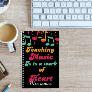 Cuaderno Música inspiradora Profesor Día del profesor perso
