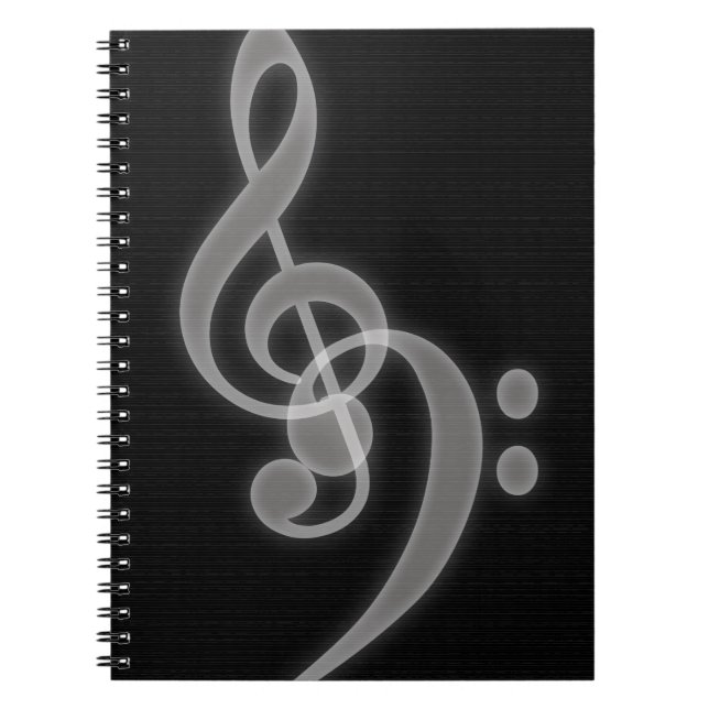 Cuaderno Música - Treble y Bass Clef - Portátil (Frente)