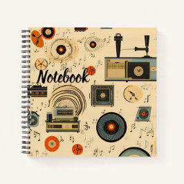 Cuaderno Música vintage y bloc de notas en línea
