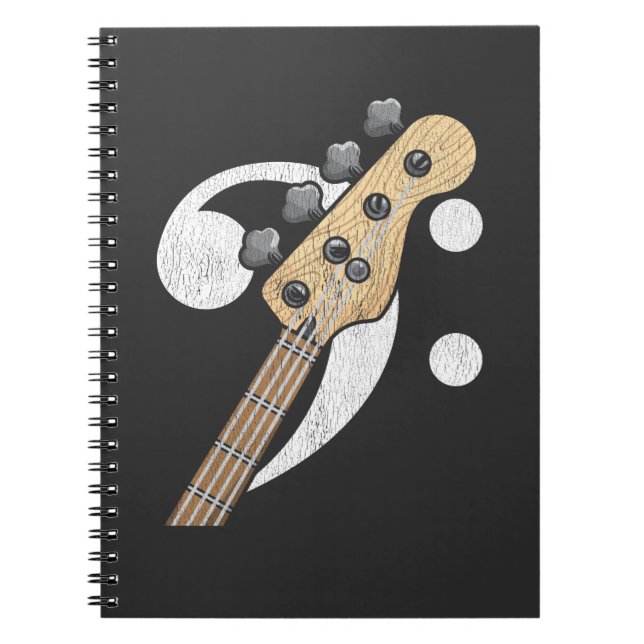 Cuaderno Músico de Bass Clef Guitar Bass Player (Frente)