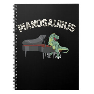 Cuaderno Músico de Dinosaurios del jugador de piano de div