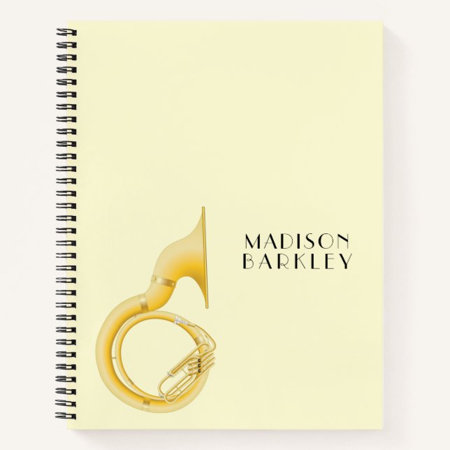 Cuaderno Músico de música de banda de música de Sousaphone  (Anverso)