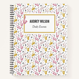 Cuaderno Músico de saxofón Jazz